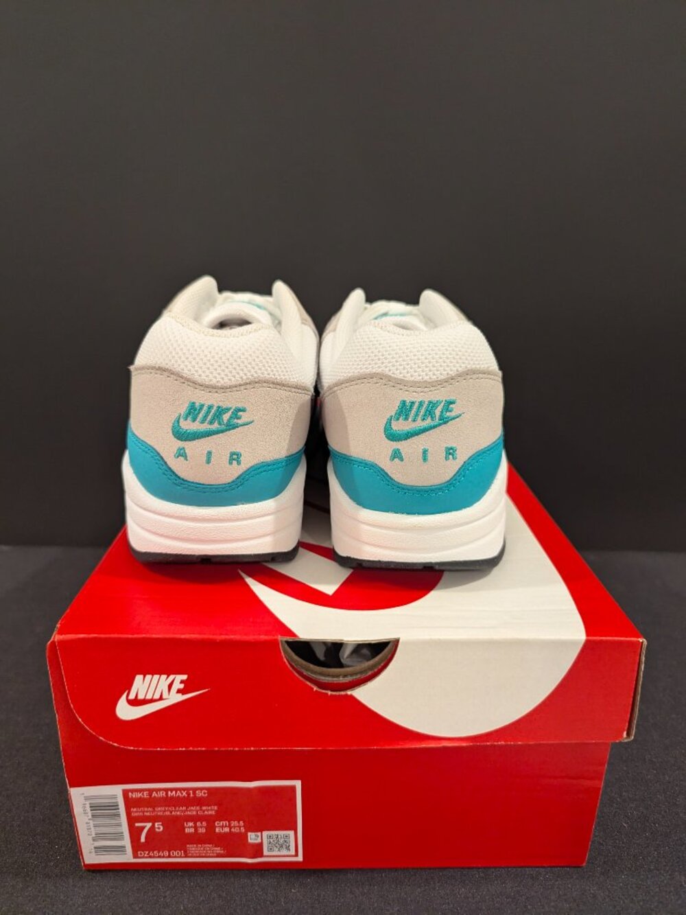 Nike Air Max 1 SC - Neutral Grey/ Clear Jade White - Picture 5 of 6